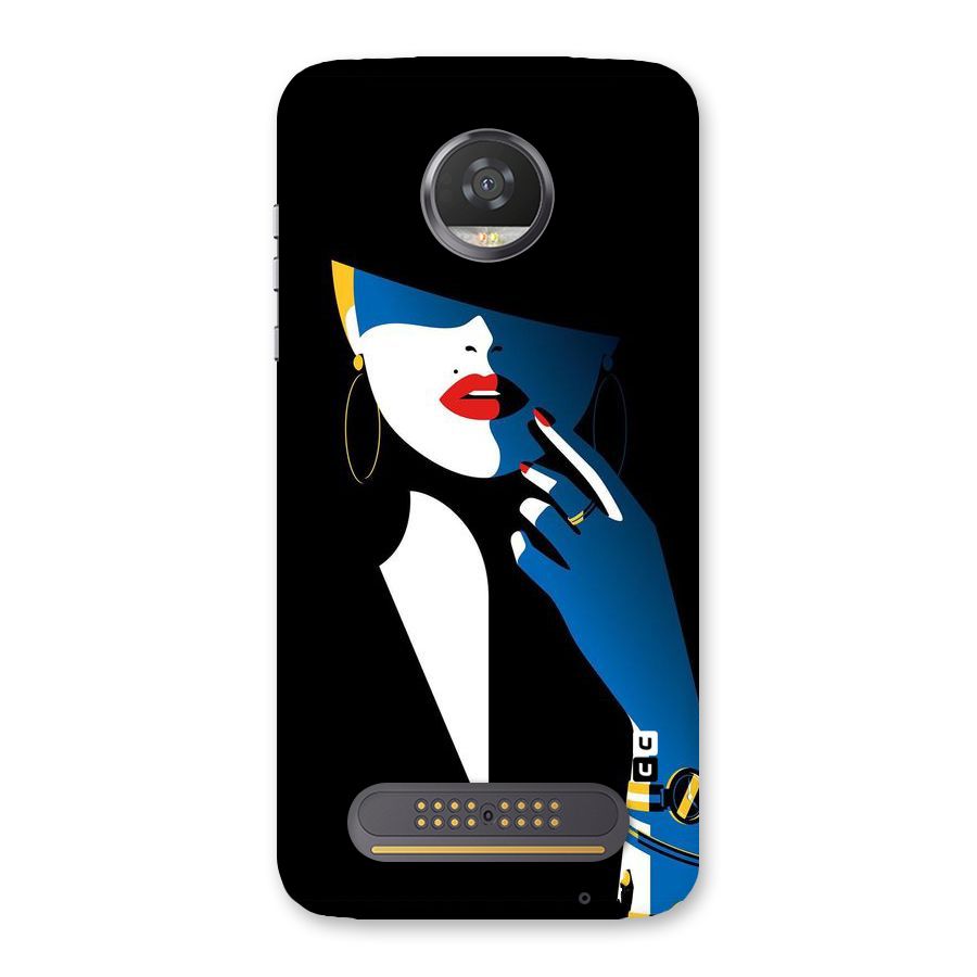 Elegant Woman Back Case for Moto Z2 Play