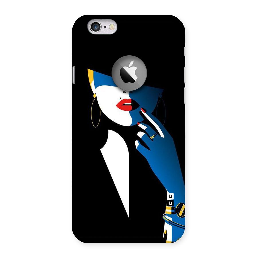 Elegant Woman Back Case for iPhone 6 Logo Cut