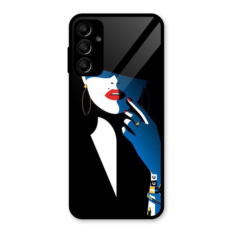 Elegant Woman Glass Back Case for Galaxy A14 5G