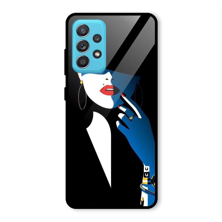 Elegant Woman Glass Back Case for Galaxy A52