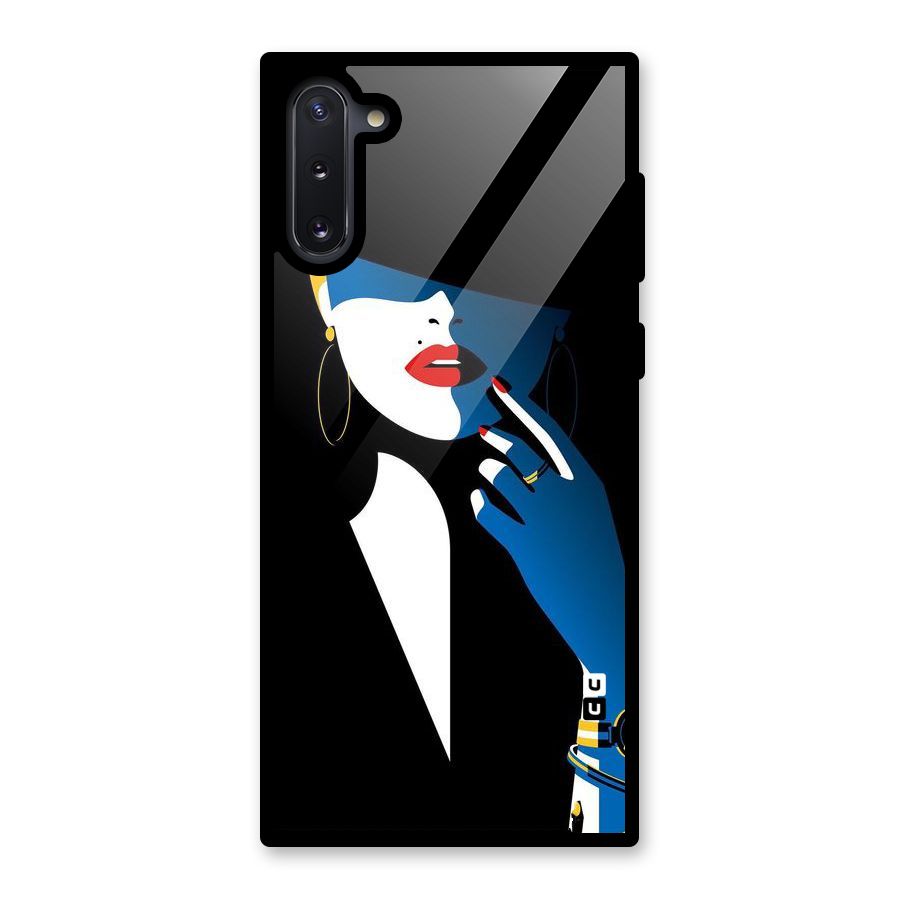 Elegant Woman Glass Back Case for Galaxy Note 10