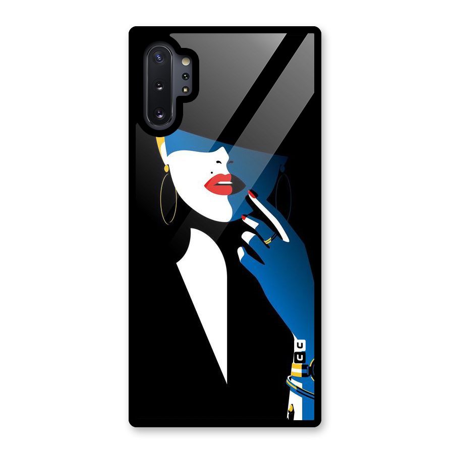 Elegant Woman Glass Back Case for Galaxy Note 10 Plus