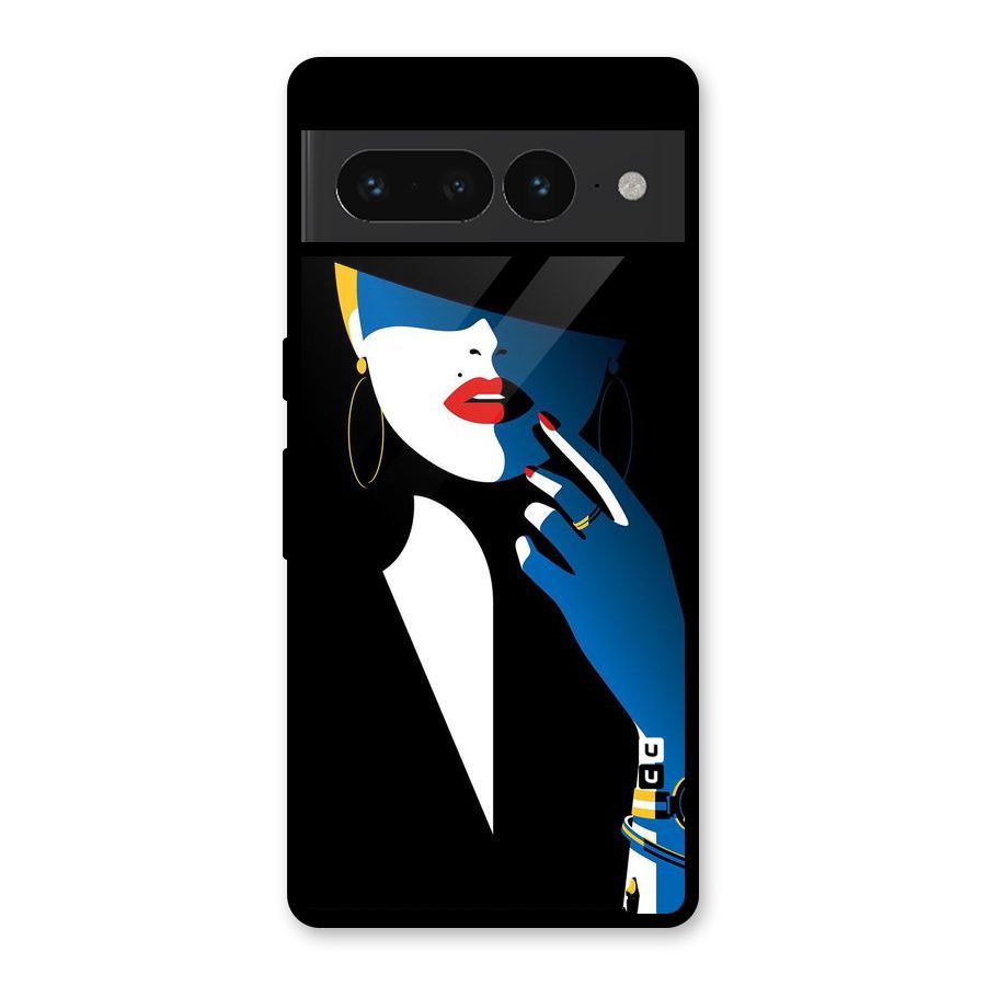 Elegant Woman Glass Back Case for Google Pixel 7 Pro