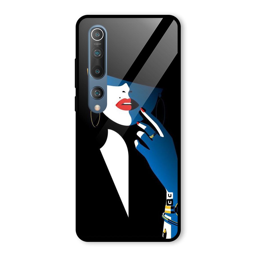Elegant Woman Glass Back Case for Mi 10