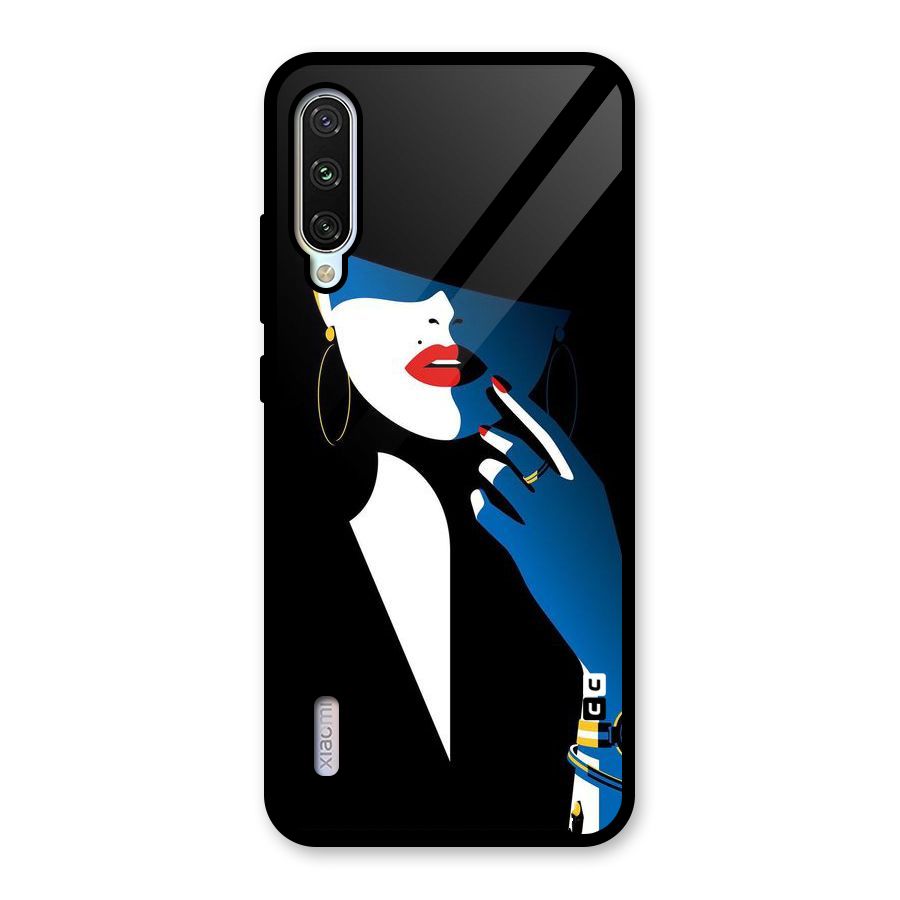 Elegant Woman Glass Back Case for Mi A3