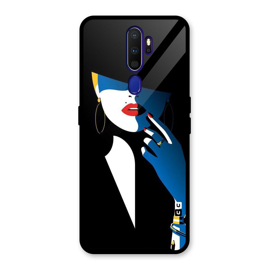 Elegant Woman Glass Back Case for Oppo A9 (2020)