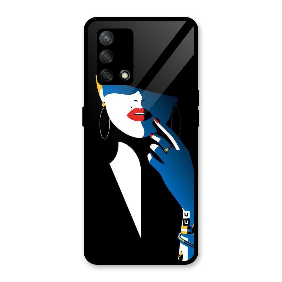 Elegant Woman Glass Back Case for Oppo F19