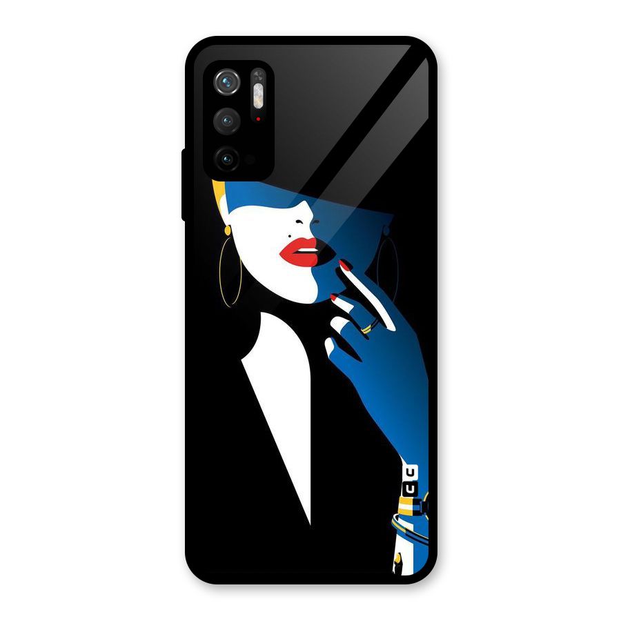Elegant Woman Glass Back Case for Poco M3 Pro 5G