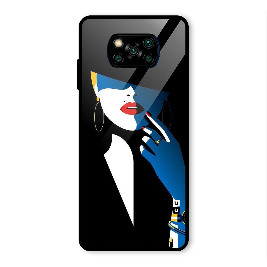 Elegant Woman Glass Back Case for Poco X3 Pro
