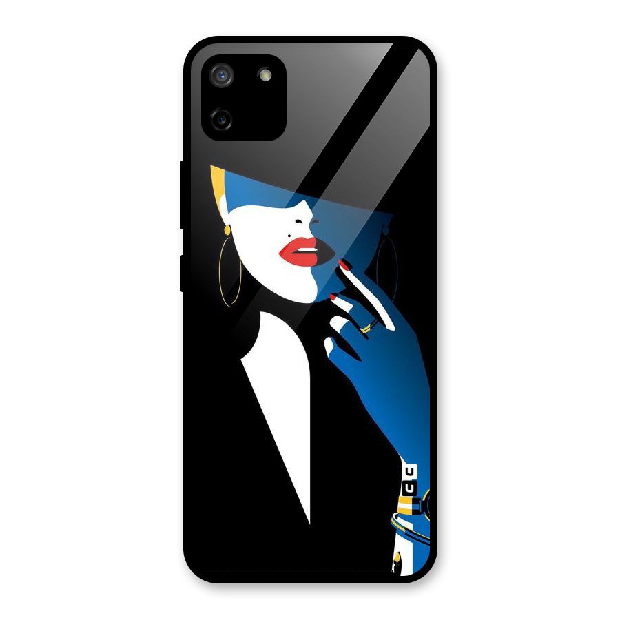 Elegant Woman Glass Back Case for Realme C11