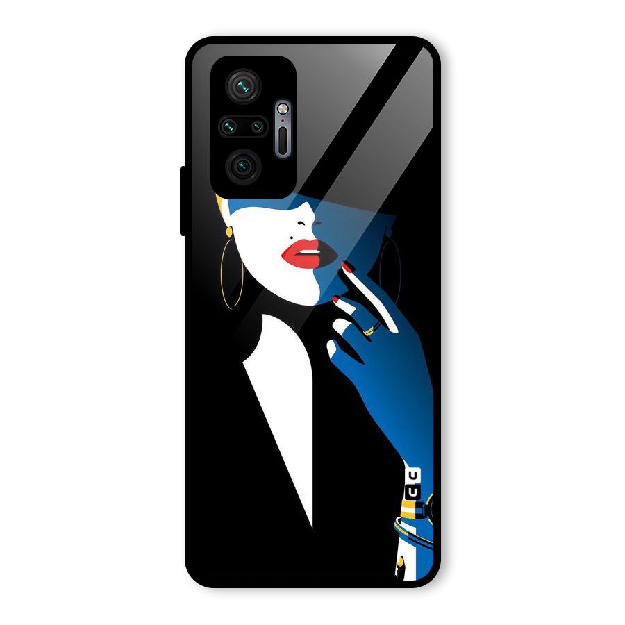 Elegant Woman Glass Back Case for Redmi Note 10 Pro Max