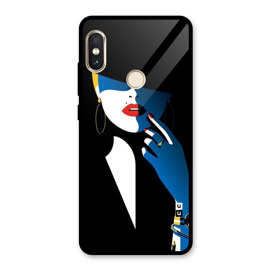 Elegant Woman Glass Back Case for Redmi Note 5 Pro