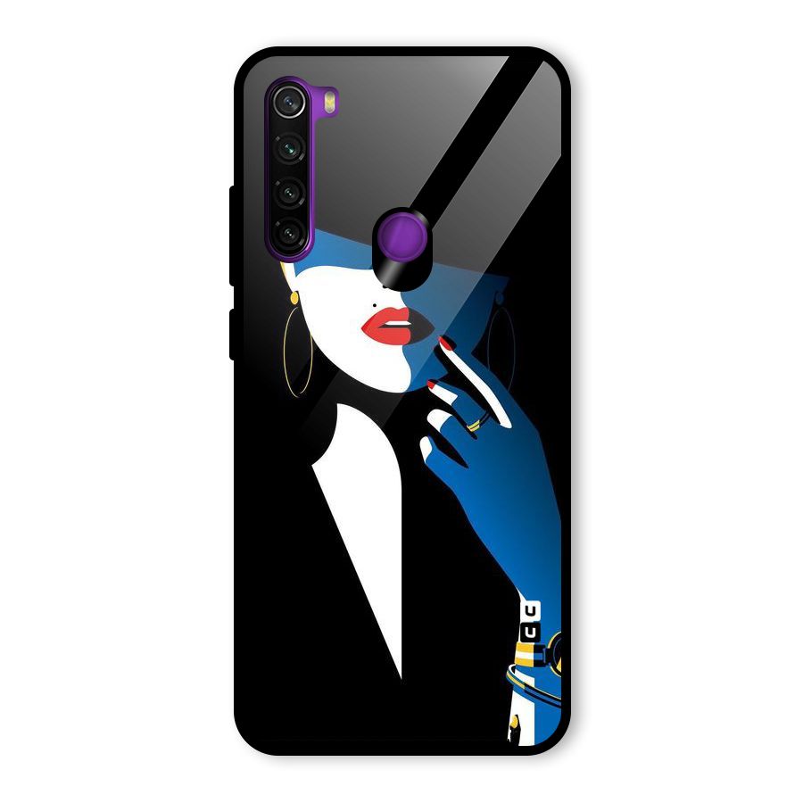 Elegant Woman Glass Back Case for Redmi Note 8