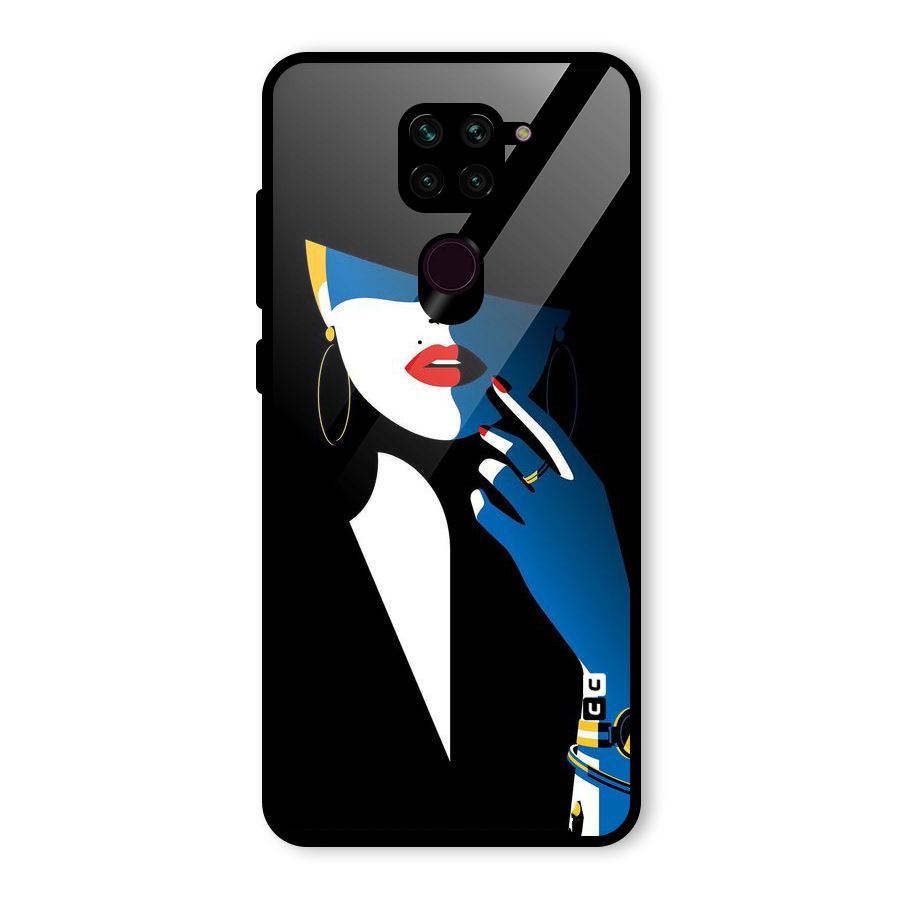 Elegant Woman Glass Back Case for Redmi Note 9