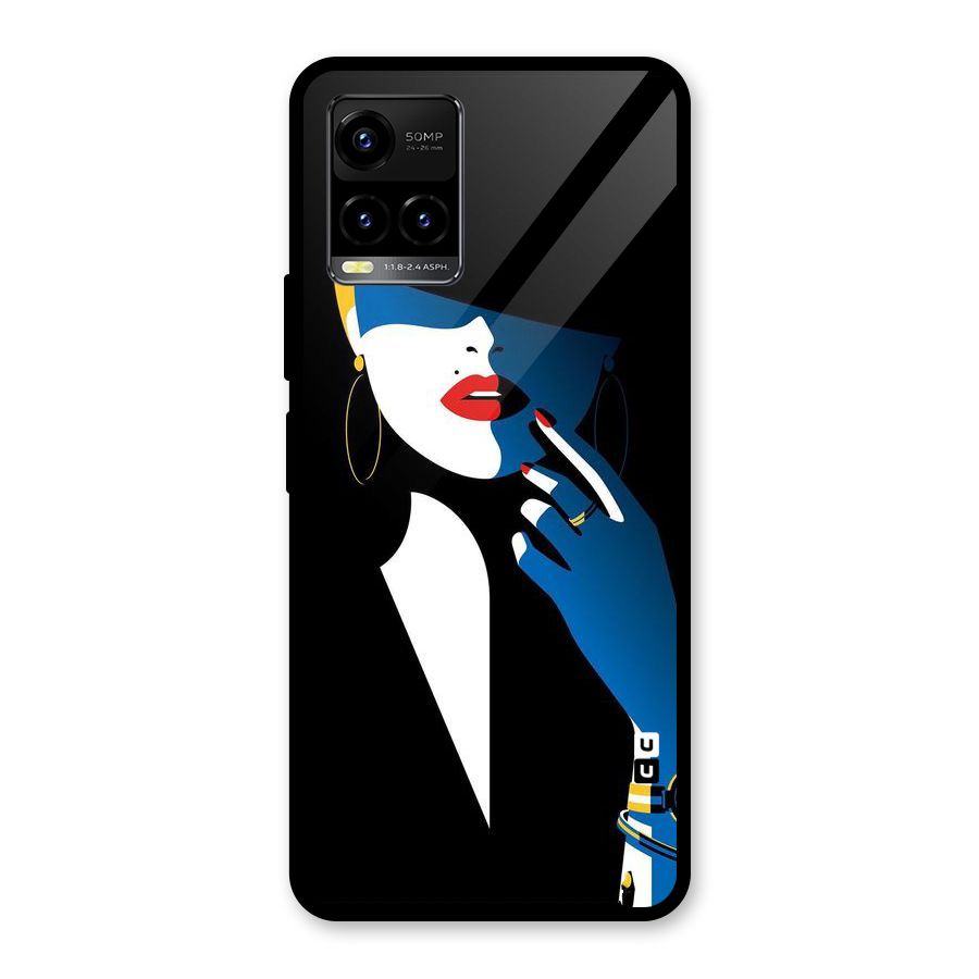 Elegant Woman Glass Back Case for Vivo Y21T