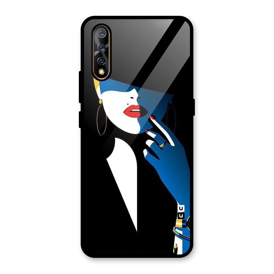 Elegant Woman Glass Back Case for Vivo Z1x