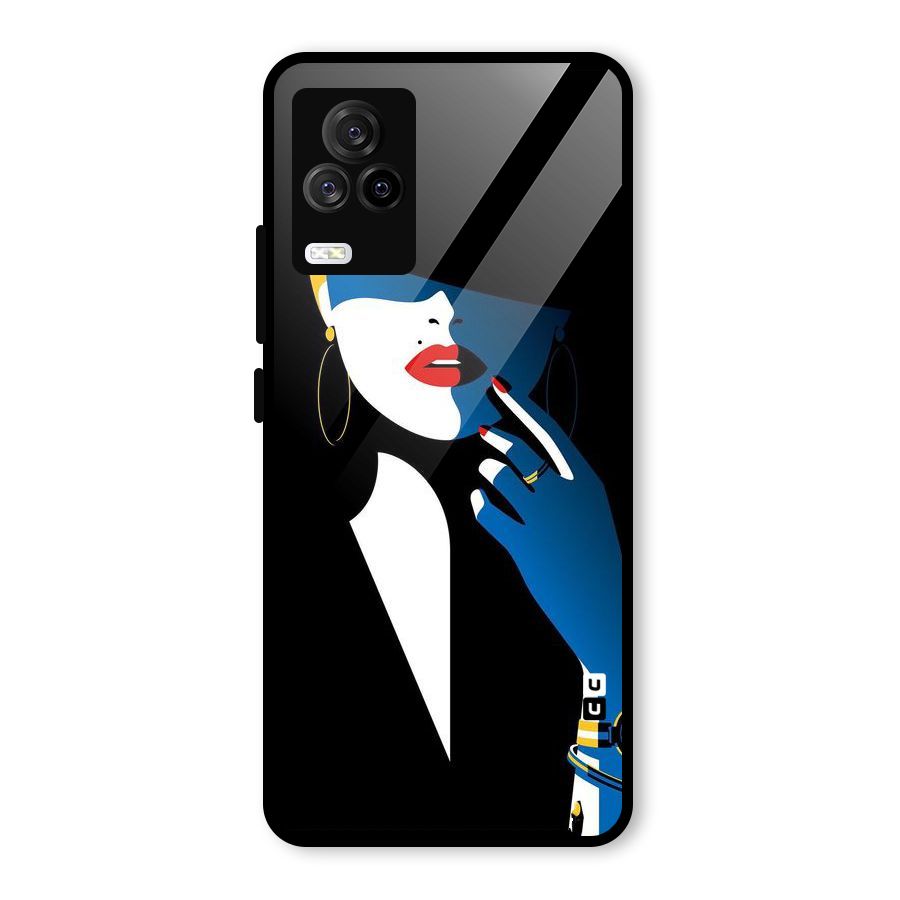 Elegant Woman Glass Back Case for Vivo iQOO 7 Legend 5G