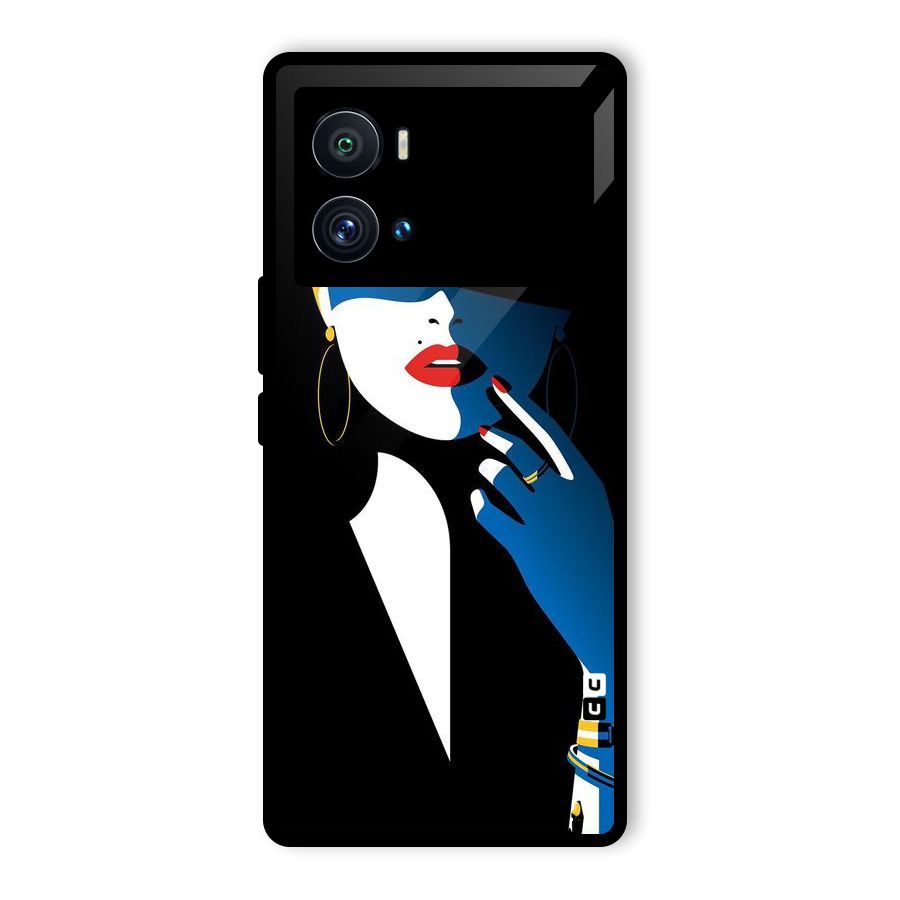 Elegant Woman Glass Back Case for Vivo iQOO 9 Pro