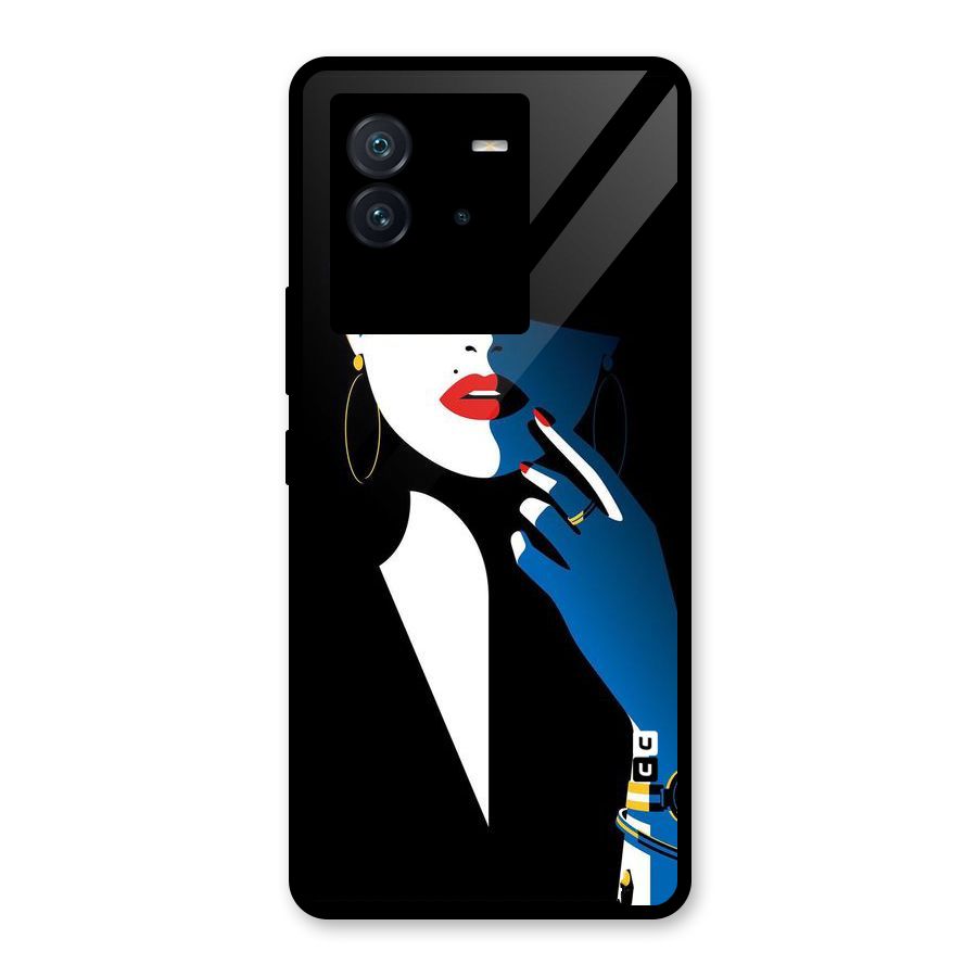 Elegant Woman Glass Back Case for Vivo iQOO Neo 6 5G