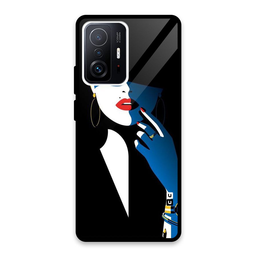 Elegant Woman Glass Back Case for Xiaomi 11T Pro