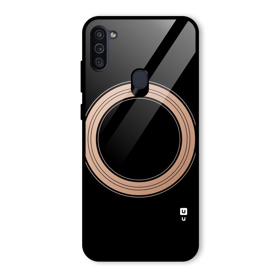 Elite Circle Glass Back Case for Galaxy M11