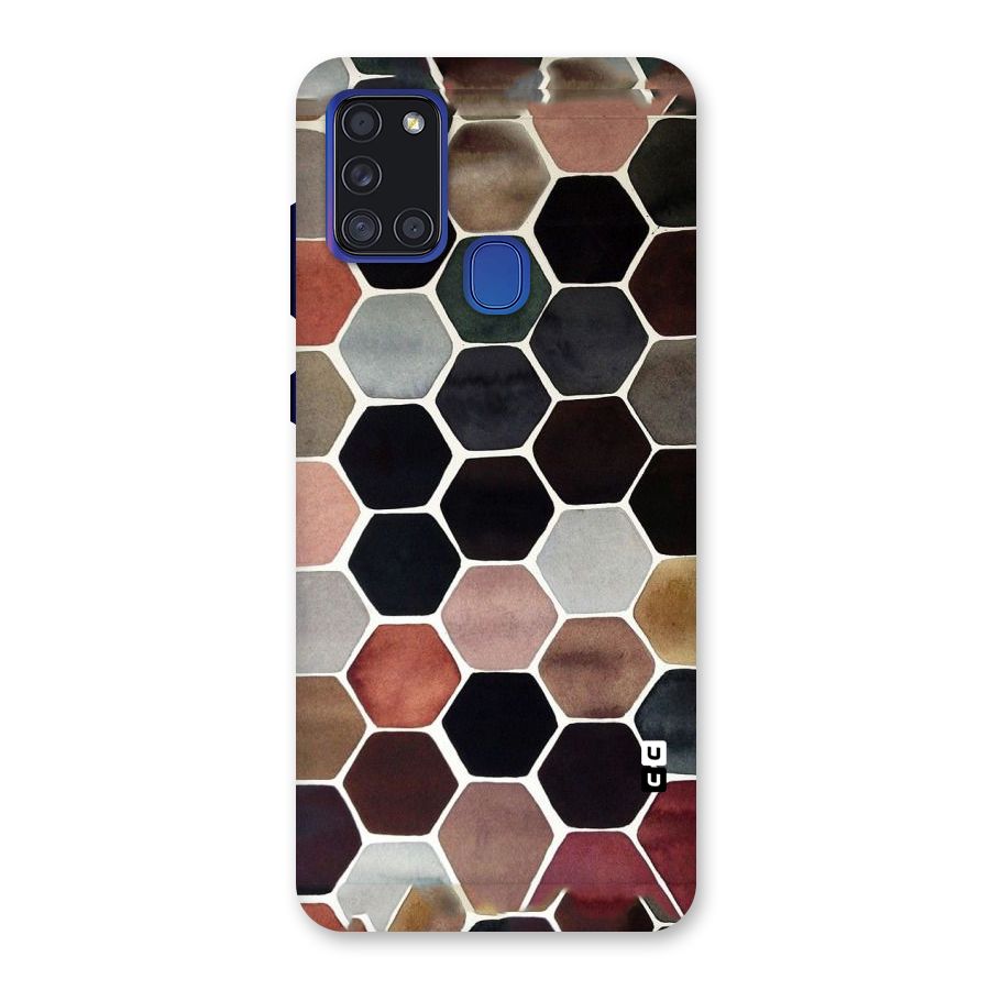 Elite Pastel Hexagons Back Case for Galaxy A21s