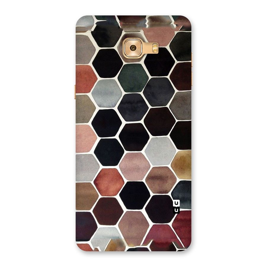 Elite Pastel Hexagons Back Case for Galaxy C9 Pro