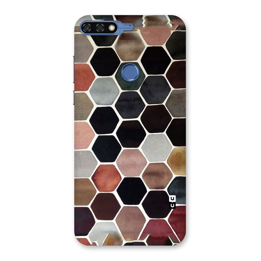 Elite Pastel Hexagons Back Case for Honor 7C