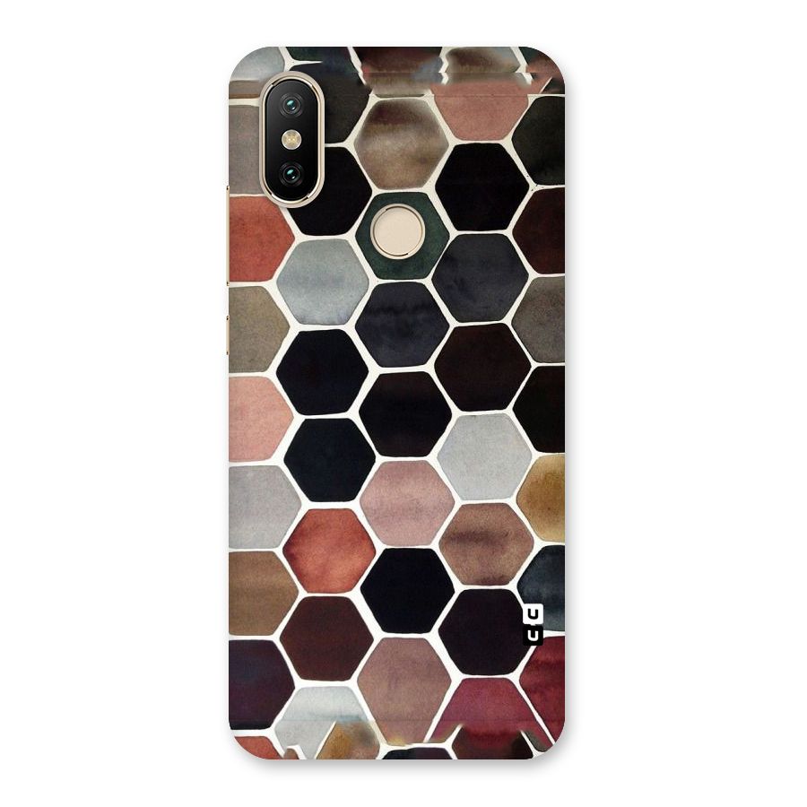 Elite Pastel Hexagons Back Case for Mi A2