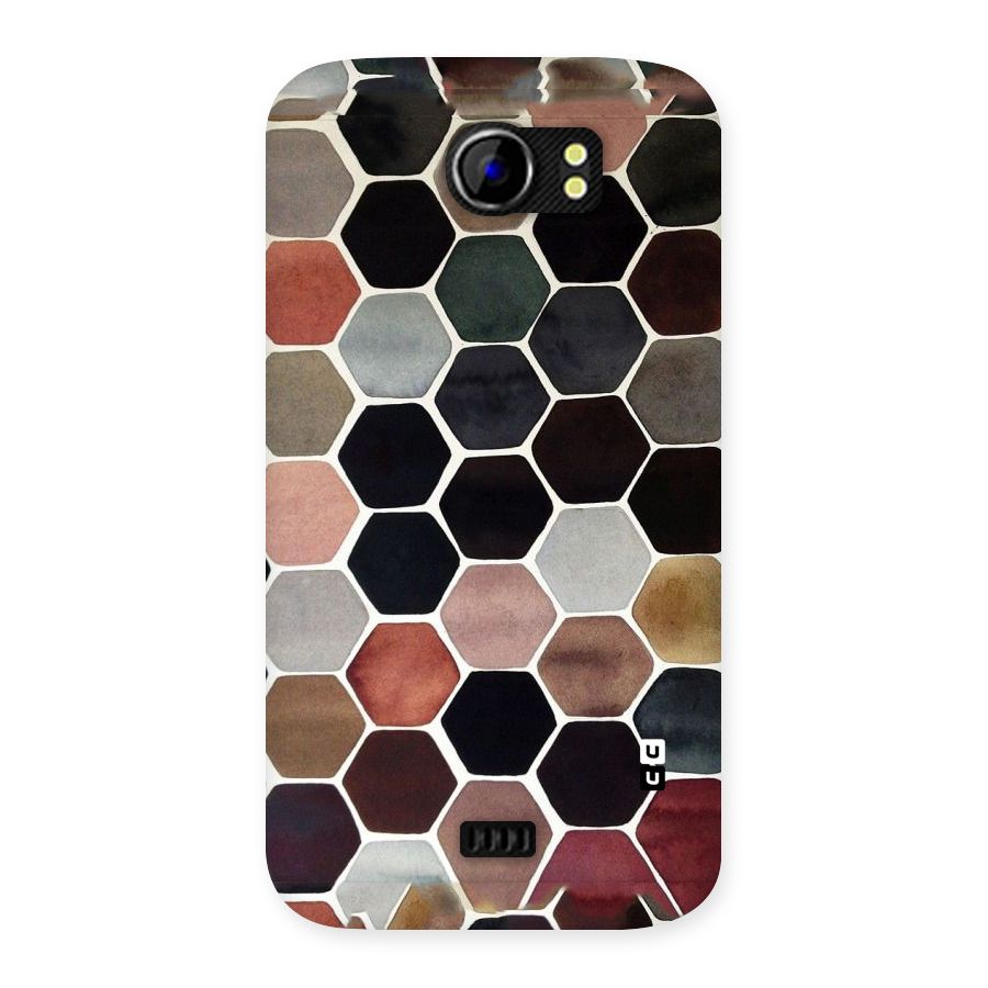 Elite Pastel Hexagons Back Case for Micromax Canvas 2 A110