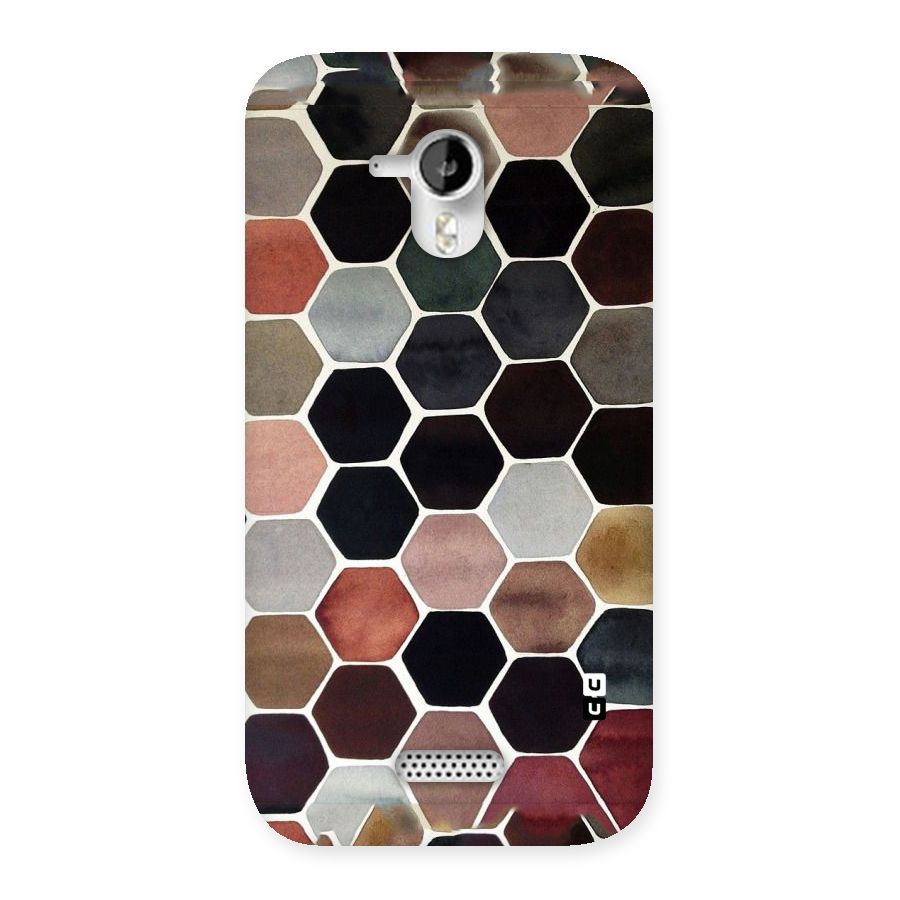 Elite Pastel Hexagons Back Case for Micromax Canvas HD A116