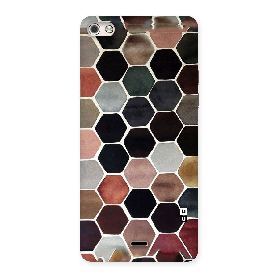 Elite Pastel Hexagons Back Case for Micromax Canvas Silver 5