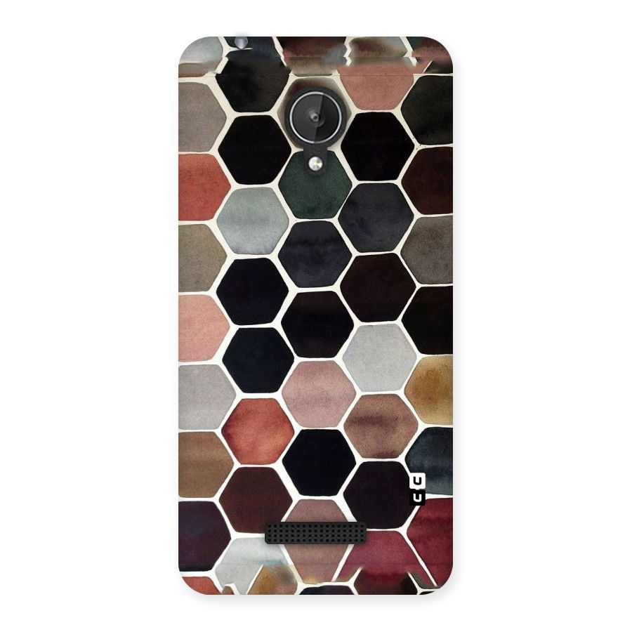 Elite Pastel Hexagons Back Case for Micromax Canvas Spark Q380