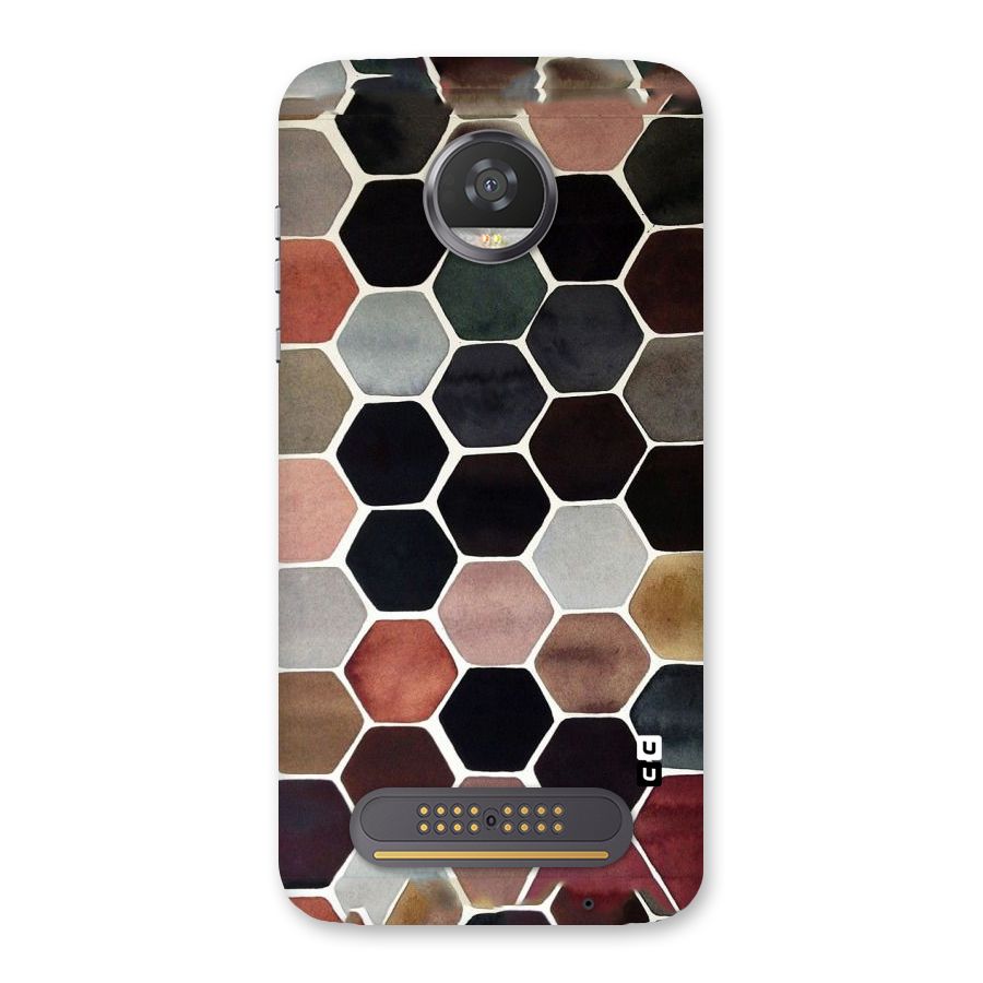 Elite Pastel Hexagons Back Case for Moto Z2 Play