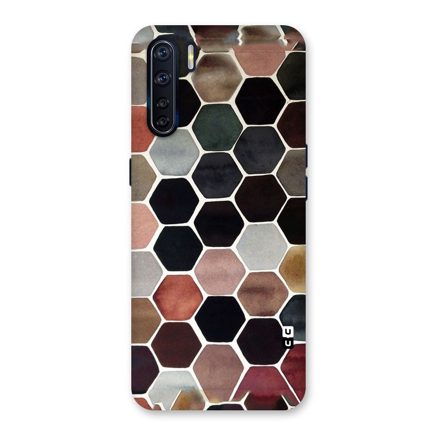 Elite Pastel Hexagons Back Case for Oppo F15