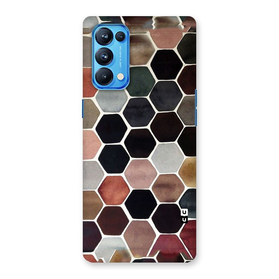 Elite Pastel Hexagons Back Case for Oppo Reno5 Pro 5G