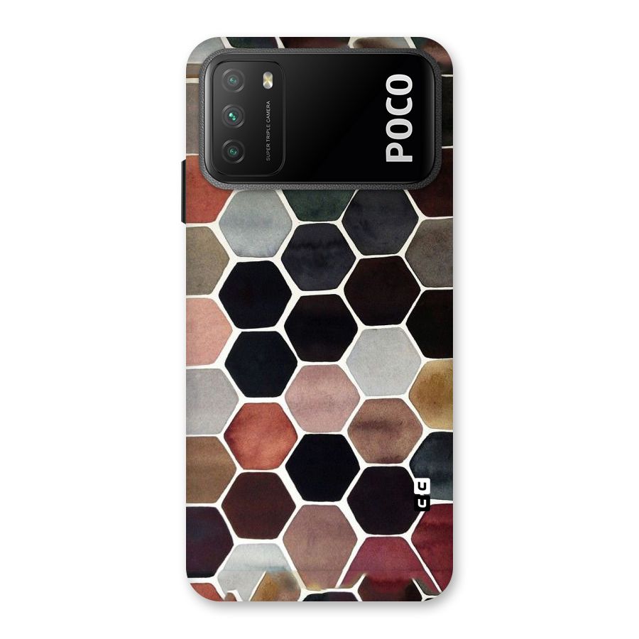 Elite Pastel Hexagons Back Case for Poco M3