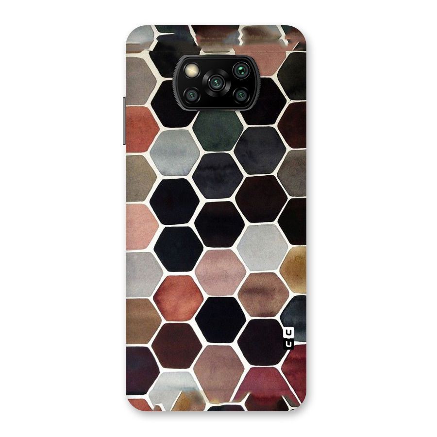 Elite Pastel Hexagons Back Case for Poco X3