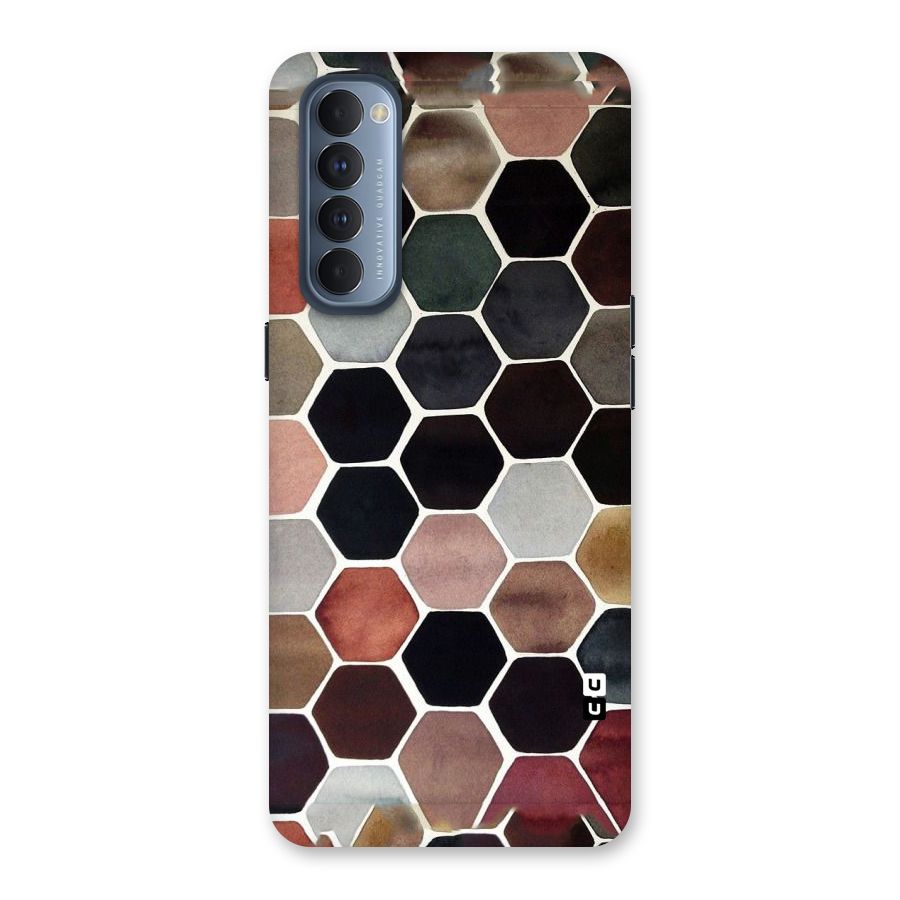 Elite Pastel Hexagons Back Case for Reno4 Pro