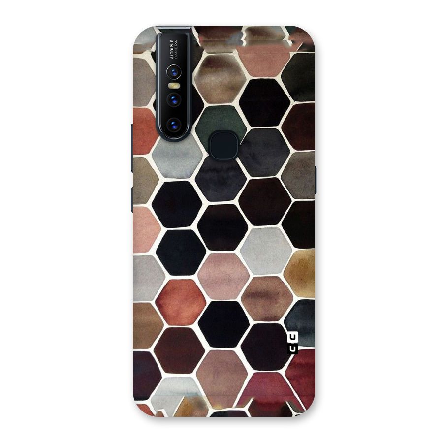 Elite Pastel Hexagons Back Case for Vivo V15