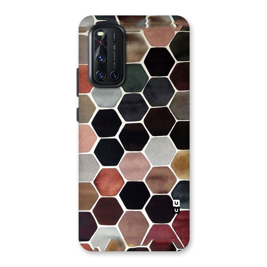 Elite Pastel Hexagons Back Case for Vivo V19