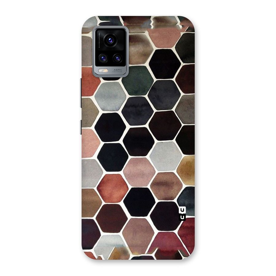Elite Pastel Hexagons Back Case for Vivo V20