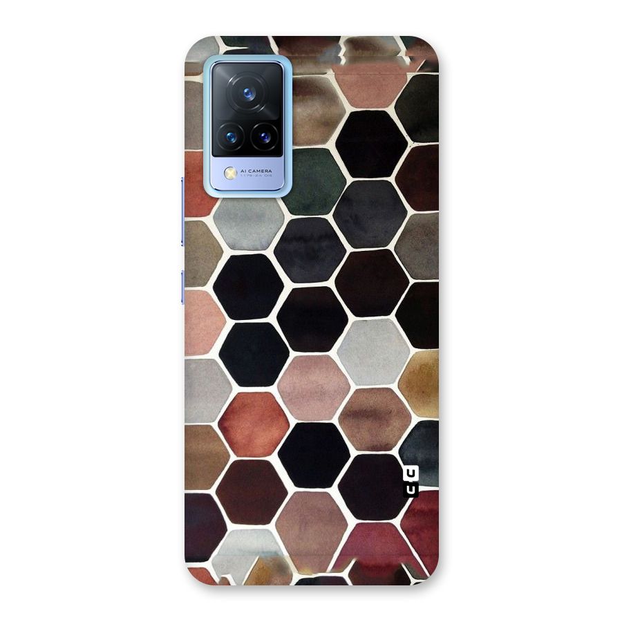 Elite Pastel Hexagons Back Case for Vivo V21 5G