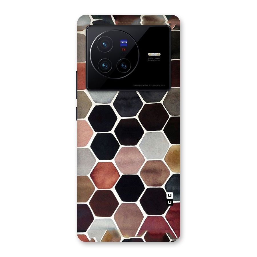 Elite Pastel Hexagons Back Case for Vivo X80