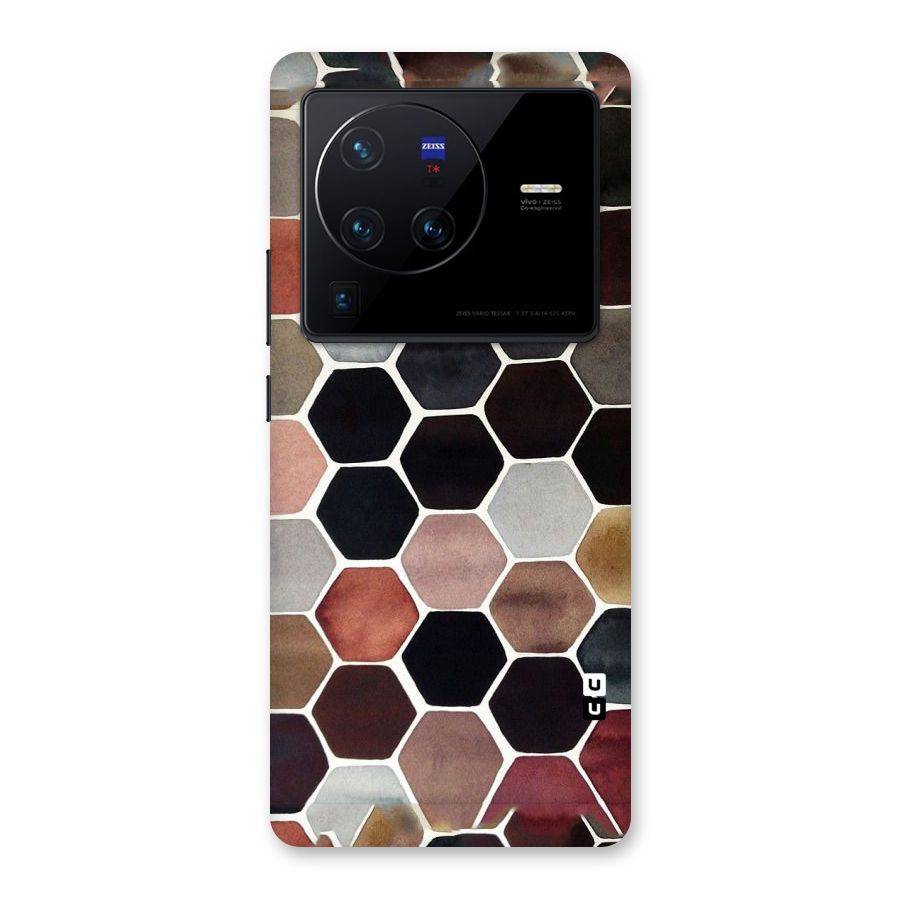 Elite Pastel Hexagons Back Case for Vivo X80 Pro