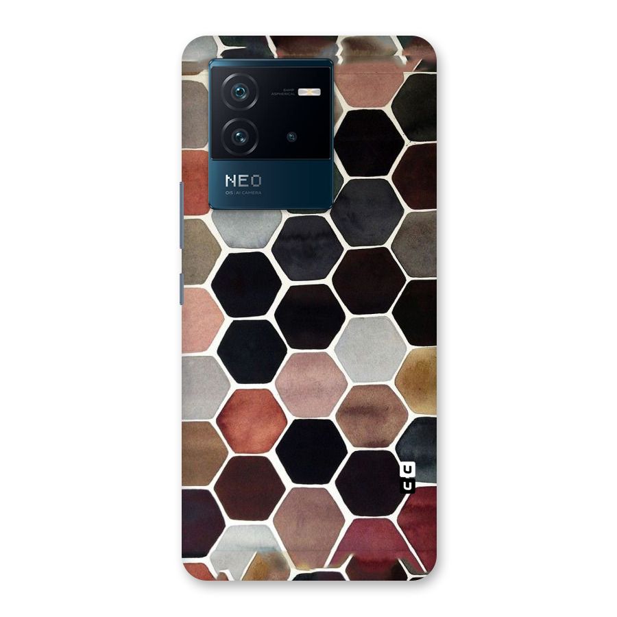 Elite Pastel Hexagons Back Case for Vivo iQOO Neo 6 5G