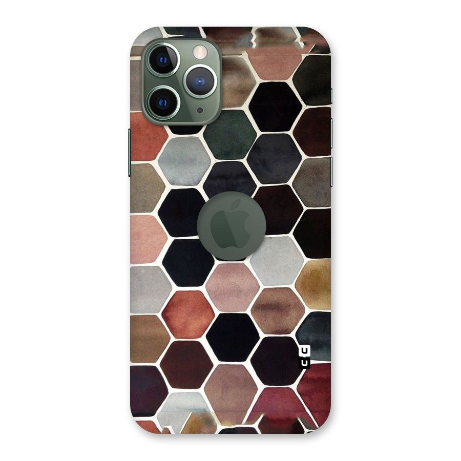 Elite Pastel Hexagons Back Case for iPhone 11 Pro Logo  Cut