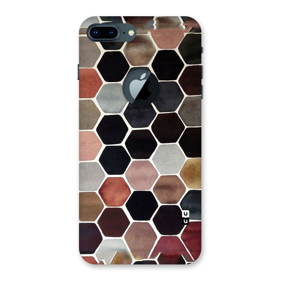 Elite Pastel Hexagons Back Case for iPhone 7 Plus Logo Cut