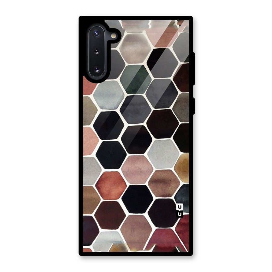 Elite Pastel Hexagons Glass Back Case for Galaxy Note 10