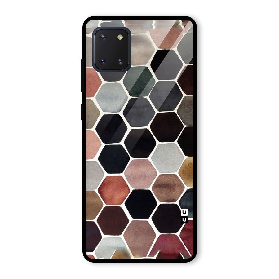 Elite Pastel Hexagons Glass Back Case for Galaxy Note 10 Lite